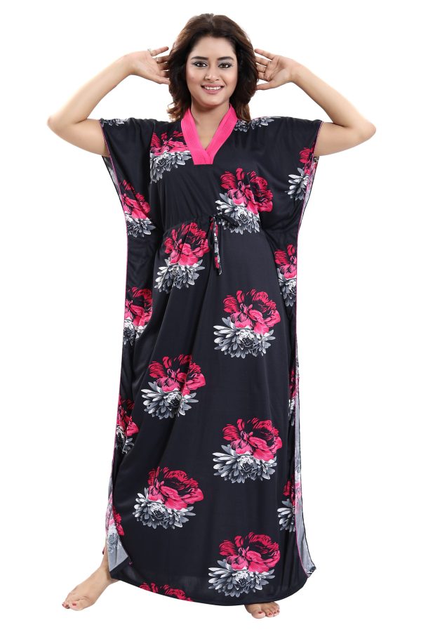 SHOPPING STATION Women Nighty (Black, Pink, Grey)